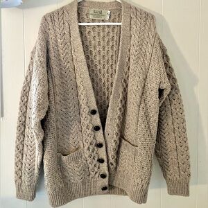 Aran Sweater Market Merino Wool Cardigan